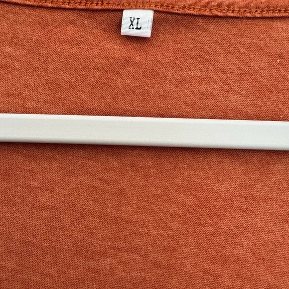 Women's Orange Square Neck Top - Picture 4 of 6